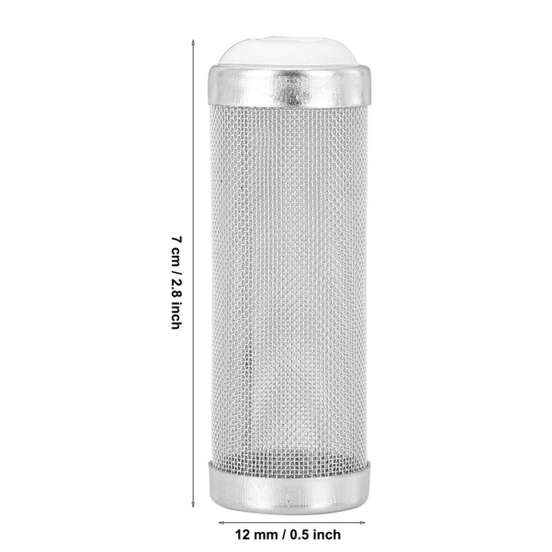 Tnfeeon 5 pcs Stainless Steel Aquarium Filter Protector, Aquarium Fish Filter Inflow Inlet Mesh Basket Shrimp Protecting (12mm) - Image 2